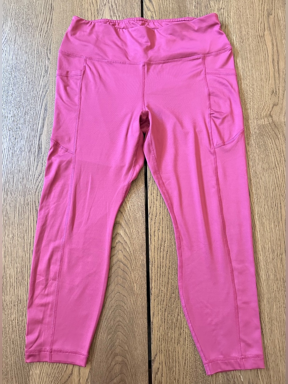 Velocity Bright Pink Active Pocket Leggings size 1X